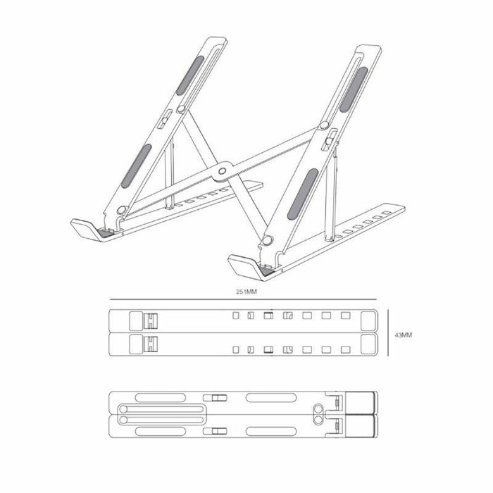 Aisens Soporte de Sobremesa Ajustable para Portátil y Tablet, Plata Aisens Soporte de Sobremesa Ajustable para Portátil y Tablet, Plata