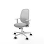 PIQUERAS Y CRESPO Silla de oficina Cilanco con mecanismo Sincro/Traslack, gris claro y blanco