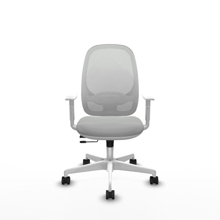 PIQUERAS Y CRESPO Silla de oficina Cilanco con mecanismo Sincro/Traslack, gris claro y blanco PIQUERAS Y CRESPO Silla de oficina Cilanco con mecanismo Sincro/Traslack, gris claro y blanco