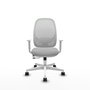 PIQUERAS Y CRESPO Silla de oficina Cilanco con mecanismo Sincro/Traslack, gris claro y blanco