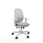 PIQUERAS Y CRESPO Silla de oficina Cilanco con mecanismo Sincro/Traslack, gris claro y blanco