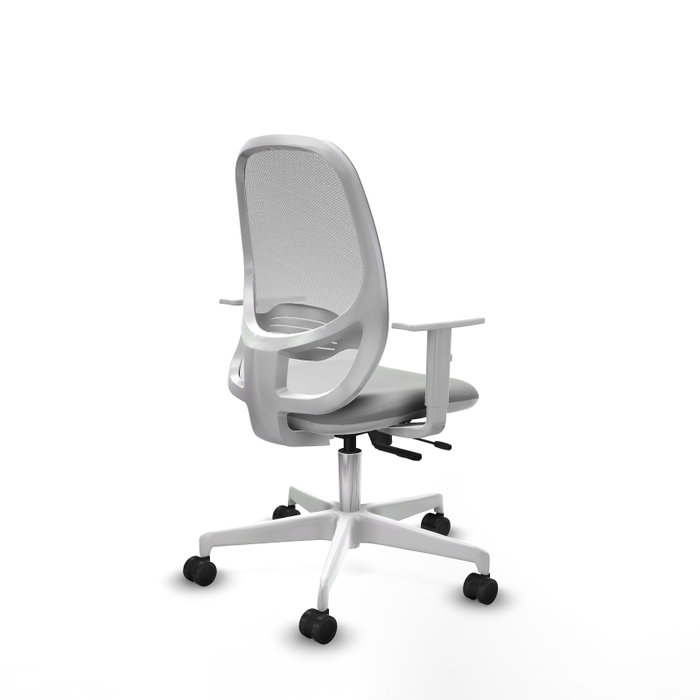PIQUERAS Y CRESPO Silla de oficina Cilanco con mecanismo Sincro/Traslack, gris claro y blanco PIQUERAS Y CRESPO Silla de oficina Cilanco con mecanismo Sincro/Traslack, gris claro y blanco
