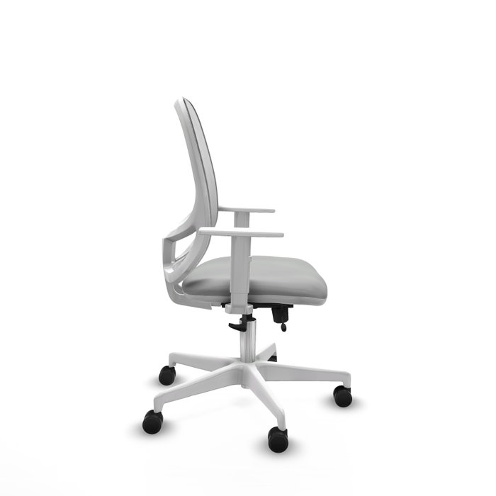 PIQUERAS Y CRESPO Silla de oficina Cilanco con mecanismo Sincro/Traslack, gris claro y blanco PIQUERAS Y CRESPO Silla de oficina Cilanco con mecanismo Sincro/Traslack, gris claro y blanco
