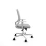 PIQUERAS Y CRESPO Silla de oficina Cilanco con mecanismo Sincro/Traslack, gris claro y blanco