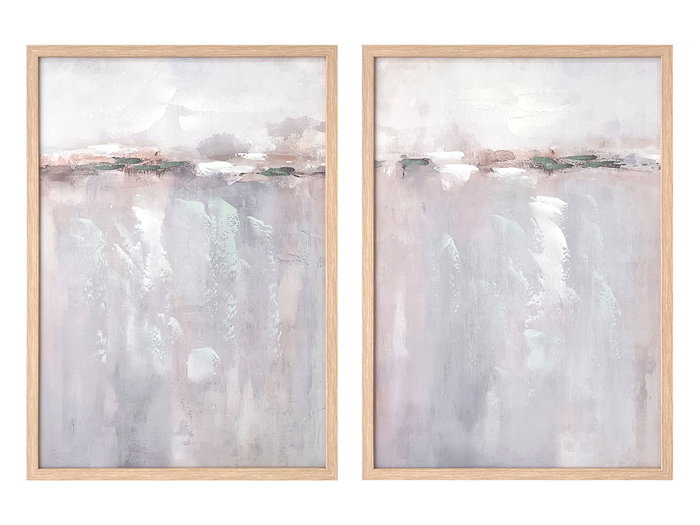 Giftdecor Cuadro Lienzo Marco Natural Puerto Surtidos 50 x 70 cm (Set de 6)