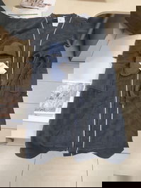 DKD Home Decor Albornoz Basicos 1 x 120 x 63 cm Set de 2 Azul Algodon Hombre