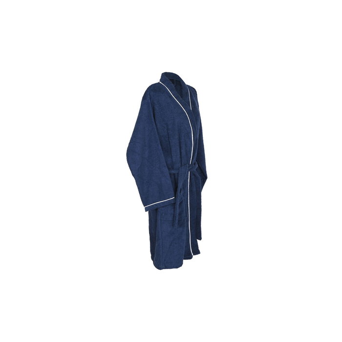 DKD Home Decor Set de 2 Albornoces para Hombre Azul 63x120 cm