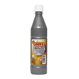 Jovi Tempera Liquida Escolar 500 ml Plata para Manualidades y Proyectos Artísticos