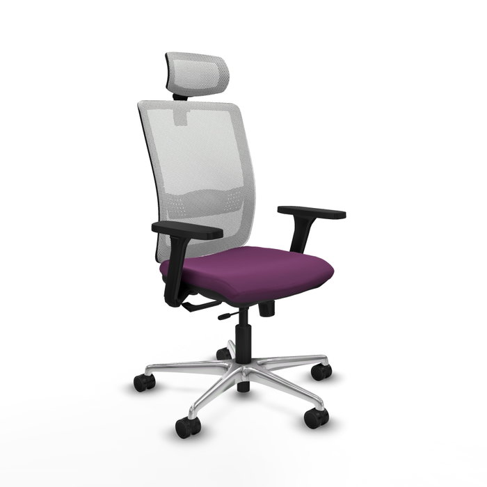 PIQUERAS Y CRESPO Silla de oficina Haches con mecanismo Sincro/Traslack, Morado y Blanco PIQUERAS Y CRESPO Silla de oficina Haches con mecanismo Sincro/Traslack, Morado y Blanco