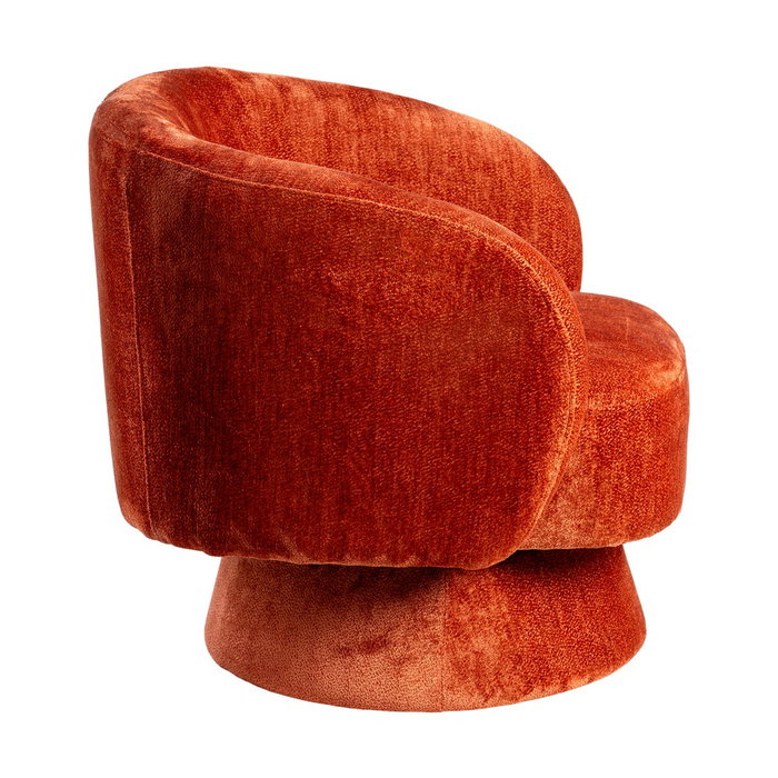 Sillón Giratorio Terracota Tejido 78 X 79 X 77 cm