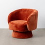 Sillón Giratorio Terracota Tejido 78 X 79 X 77 cm