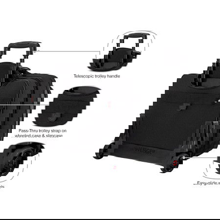 Wenger Potomac Trolley Negro 43,2cm (17") Maletín con ruedas extraíble para portátil 40,6cm (16")