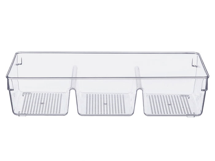Kinvara Organizador Nevera Triple Transparente 34 x 7.8 x 15.3 cm Plástico PET (Set de 18)