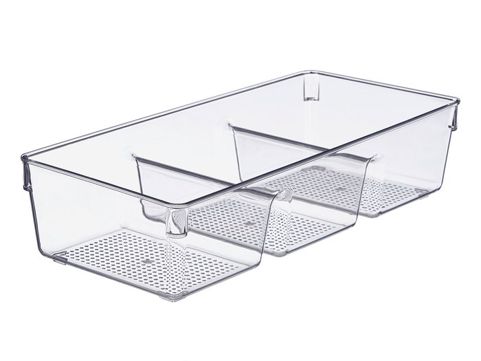 Kinvara Organizador Nevera Triple Transparente 34 x 7.8 x 15.3 cm Plástico PET (Set de 18)