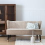 Ixia Sofá Beige de Tejido y Madera 134 x 70 x 74 cm