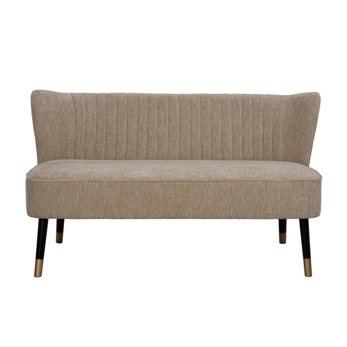 Ixia Sofá Beige de Tejido y Madera 134 x 70 x 74 cm Ixia Sofá Beige de Tejido y Madera 134 x 70 x 74 cm