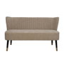 Ixia Sofá Beige de Tejido y Madera 134 x 70 x 74 cm