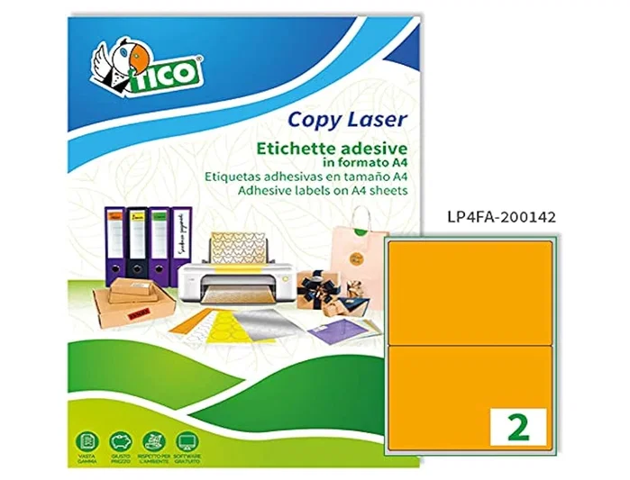 Tico Etiquetas Adhesivas Naranja Fluorescente Sin Márgenes A4 Tico Etiquetas Adhesivas Naranja Fluorescente Sin Márgenes A4