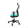 PIQUERAS Y CRESPO Silla de oficina Jorquera Sincro/Traslack Turquesa y Blanco