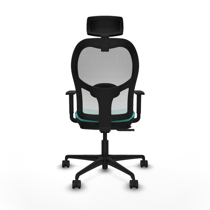 PIQUERAS Y CRESPO Silla de oficina Jorquera Sincro/Traslack Turquesa y Blanco