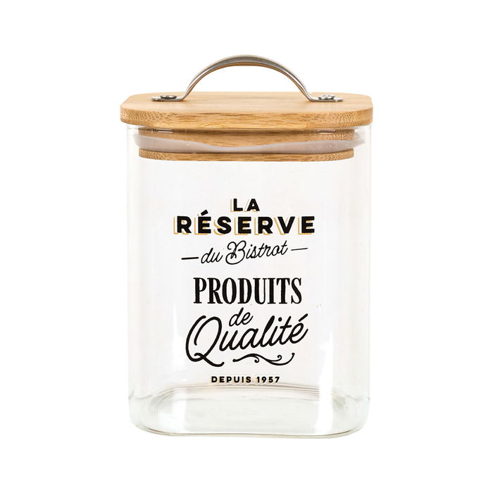 Cook Concept Tarro Conservación Bistrot 700 Ml Vidrio Borosilicato Tapa Bambú Acero Inoxidable Cook Concept Tarro Conservación Bistrot 700 Ml Vidrio Borosilicato Tapa Bambú Acero Inoxidable