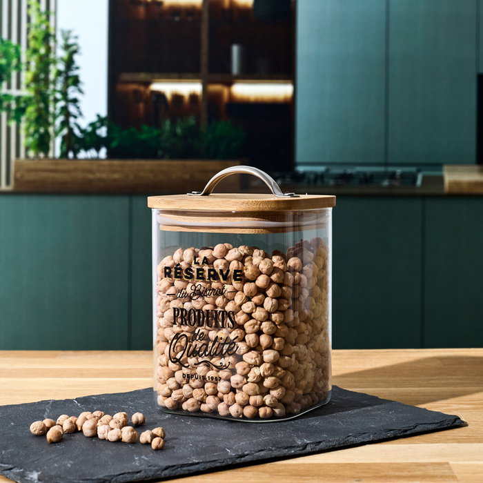 Cook Concept Tarro Conservación Bistrot 700 Ml Vidrio Borosilicato Tapa Bambú Acero Inoxidable Cook Concept Tarro Conservación Bistrot 700 Ml Vidrio Borosilicato Tapa Bambú Acero Inoxidable