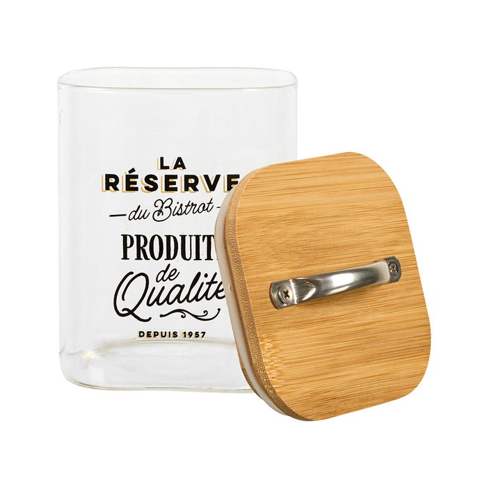 Cook Concept Tarro Conservación Bistrot 700 Ml Vidrio Borosilicato Tapa Bambú Acero Inoxidable Cook Concept Tarro Conservación Bistrot 700 Ml Vidrio Borosilicato Tapa Bambú Acero Inoxidable