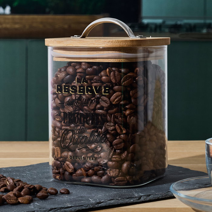 Cook Concept Tarro Conservación Bistrot 700 Ml Vidrio Borosilicato Tapa Bambú Acero Inoxidable Cook Concept Tarro Conservación Bistrot 700 Ml Vidrio Borosilicato Tapa Bambú Acero Inoxidable