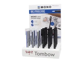 Tombow Borrador De Precisión Mono Zero Expositor 24 Surtidos