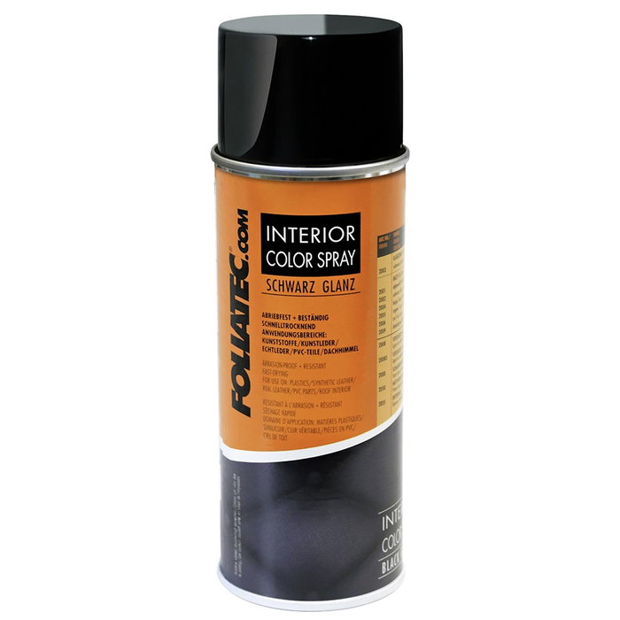 Foliatec FO2003 Spray Color para Interior Negra Brillante 400 ml para Plásticos, Interior y Cuero del Vehículo Foliatec FO2003 Spray Color para Interior Negra Brillante 400 ml para Plásticos, Interior y Cuero del Vehículo
