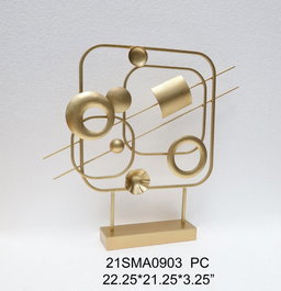 DKD Home Decor Decoración de Metal Moderna Dorado