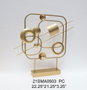 DKD Home Decor Decoración de Metal Moderna Dorado