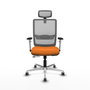 PIQUERAS Y CRESPO Silla de oficina Haches Naranja y Gris
