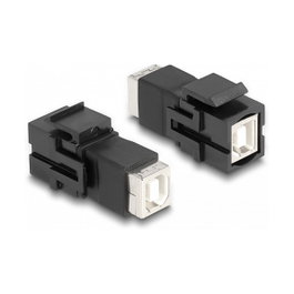DeLOCK Módulo Keystone USB 2.0 Tipo-B hembra a USB 2.0 Tipo-B hembra negro