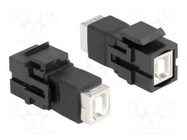 DeLOCK 86600 Módulo Keystone USB 2.0 Tipo-B a USB 2.0 Tipo-B negro