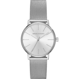 Armani Exchange AX5535 Reloj de Mujer con Malla Milanesa Plateada