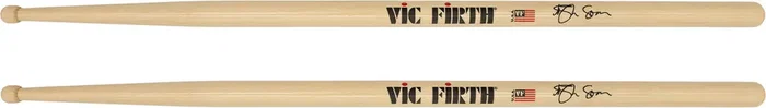 Vic Firth Baquetas VF Signature Series Ash Soan Hickory Medium Grip DoubleGlaze Laca