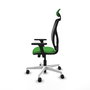 PIQUERAS Y CRESPO Silla de oficina Motilla con mecanismo Sincro/Traslack Verde y Negro