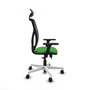 PIQUERAS Y CRESPO Silla de oficina Motilla con mecanismo Sincro/Traslack Verde y Negro