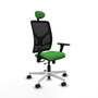 PIQUERAS Y CRESPO Silla de oficina Motilla con mecanismo Sincro/Traslack Verde y Negro