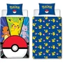 Pokemon Juego de Cama Pikachu y Poké-ball Microfibra 140 x 200 cm + Funda Almohada 63 x 63 cm AAART15014