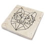 Hermia TBA7436502835841 Felpudo de Cristal 100% Piedra Natural Juego de 4 Piezas 10x10x1 cm