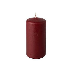 PAPSTAR Velas pilar color burdeos, 10 cm