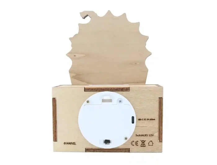 Wondee Lámpara Personalizable de Madera Spiderman - Con Batería, 0,6W, Flujo Luminoso 60 Lm