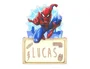 Wondee Lámpara Personalizable de Madera Spiderman - Con Batería, 0,6W, Flujo Luminoso 60 Lm
