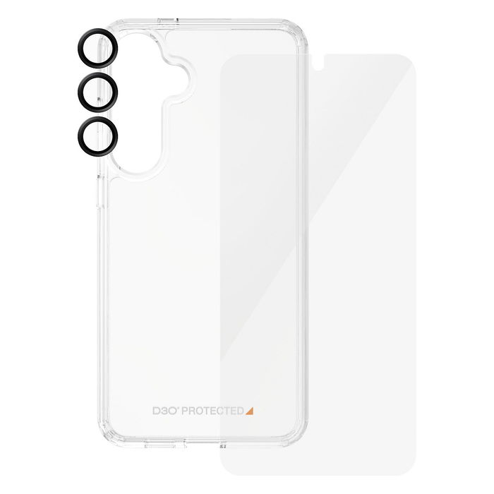 PanzerGlass Protector de Pantalla 3-en-1 para Samsung Galaxy S24 Plus, UWF, con EasyAligner, Anti-rayones y Golpes, Transparente