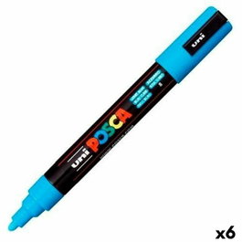 POSCA Marcador PC-5M Azul Claro Set de 6