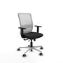 PIQUERAS Y CRESPO Silla de oficina Haches con mecanismo Sincro/Traslack, Negro y Blanco