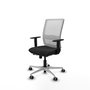 PIQUERAS Y CRESPO Silla de oficina Haches con mecanismo Sincro/Traslack, Negro y Blanco