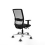 PIQUERAS Y CRESPO Silla de oficina Haches con mecanismo Sincro/Traslack, Negro y Blanco